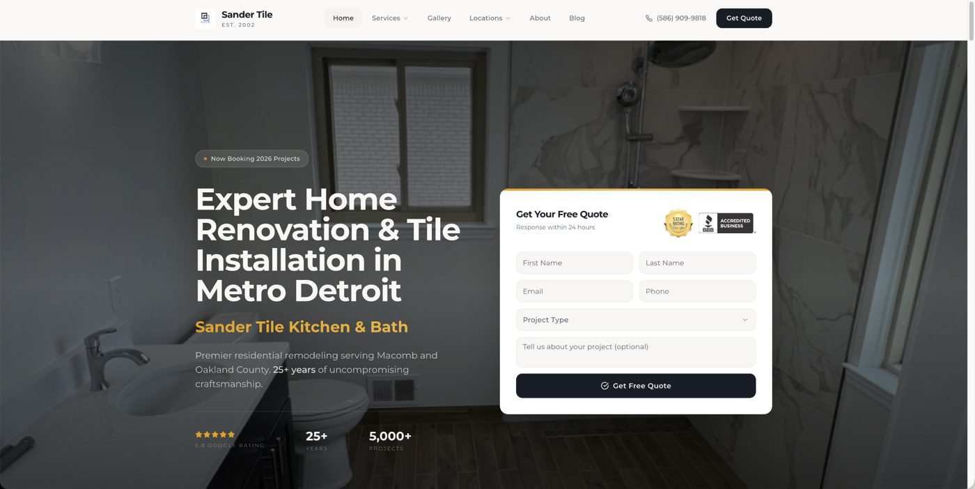 Tile installation website