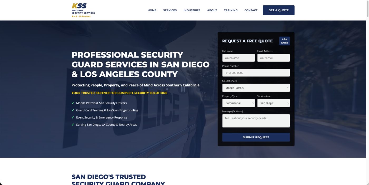 Security guard website