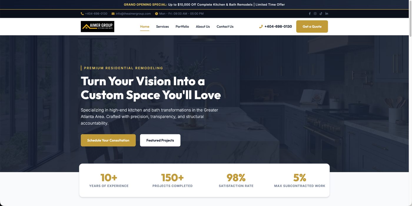 Remodeling website